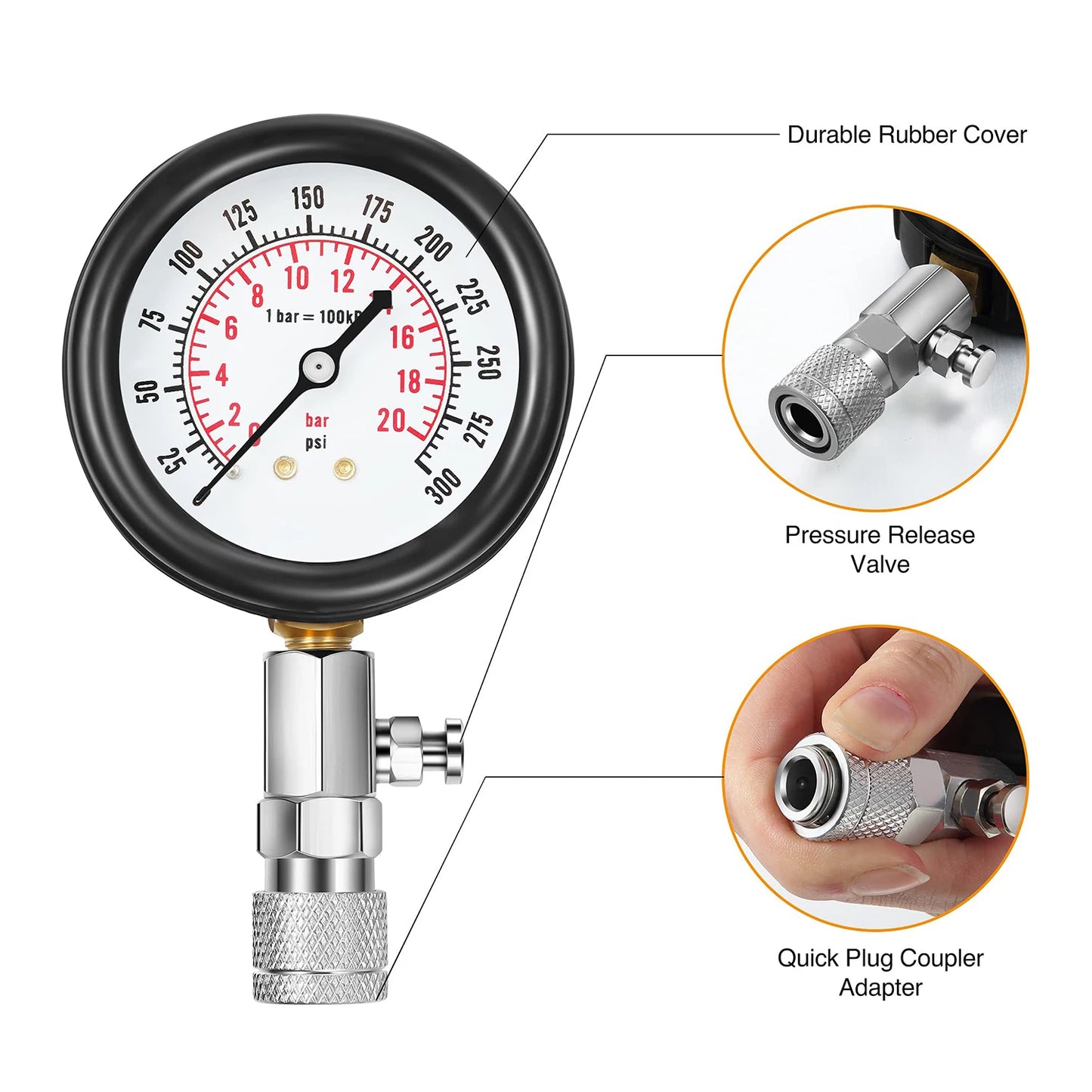 Engine Cylinder Compression Tester Kit