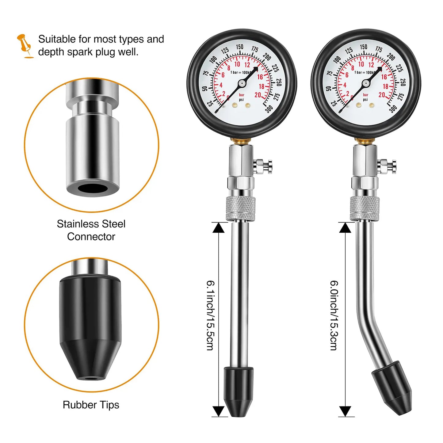 Engine Cylinder Compression Tester Kit