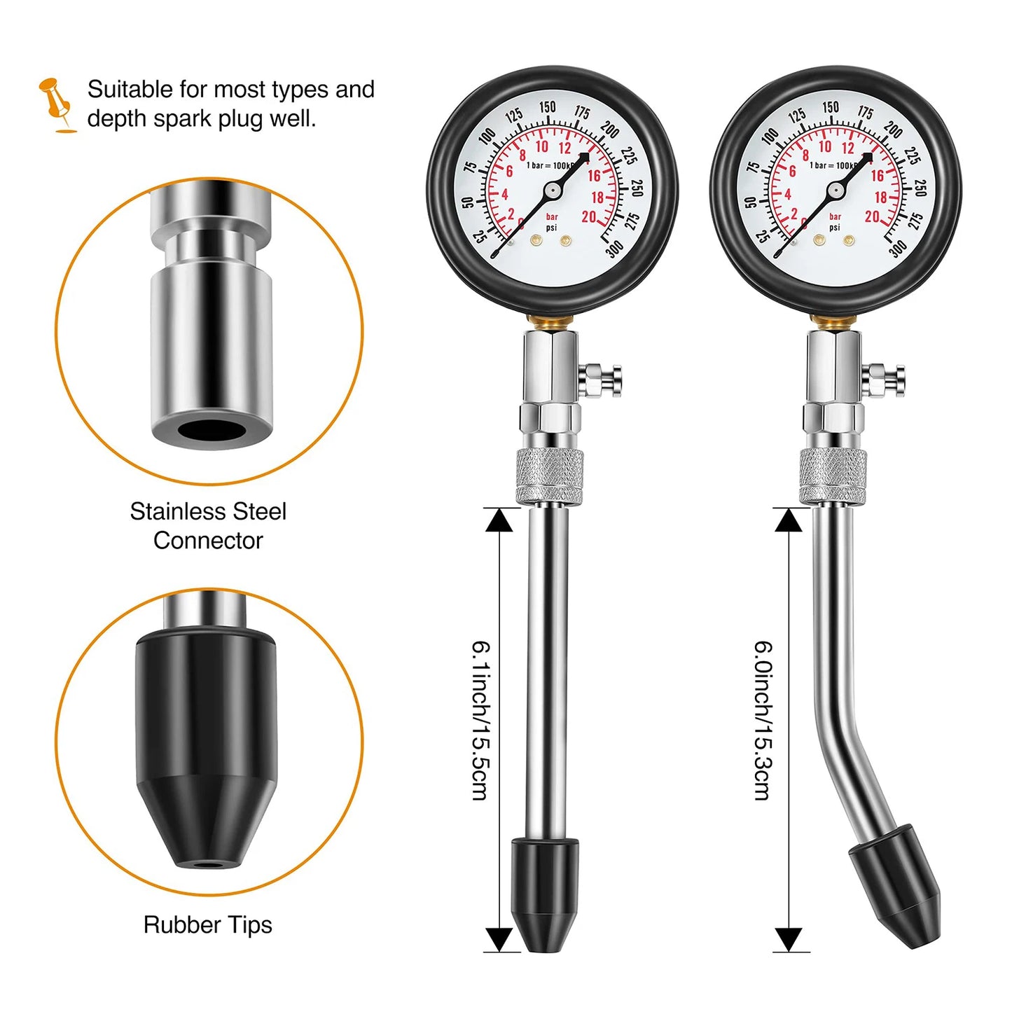 Engine Cylinder Compression Tester Kit