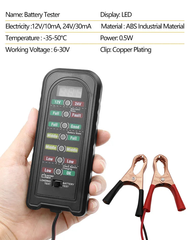 12V Car Battery Tester